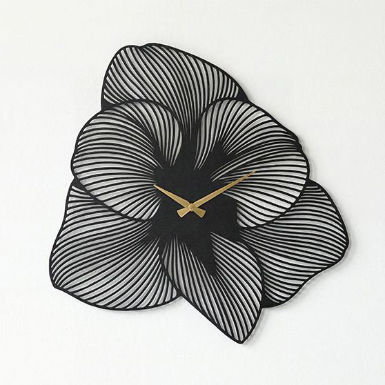 Wallity Azalea Metal Wall Clock APS039 49 - Negro